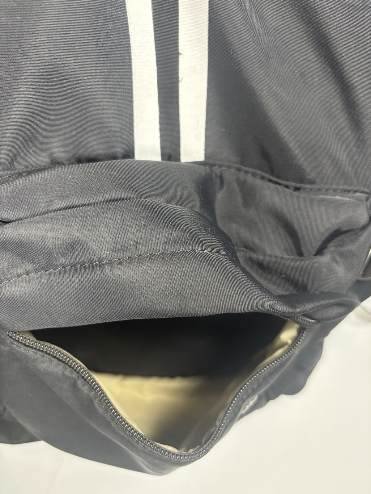 WINNER Black/White Backpack Zip Closure Adjustable Straps 2
