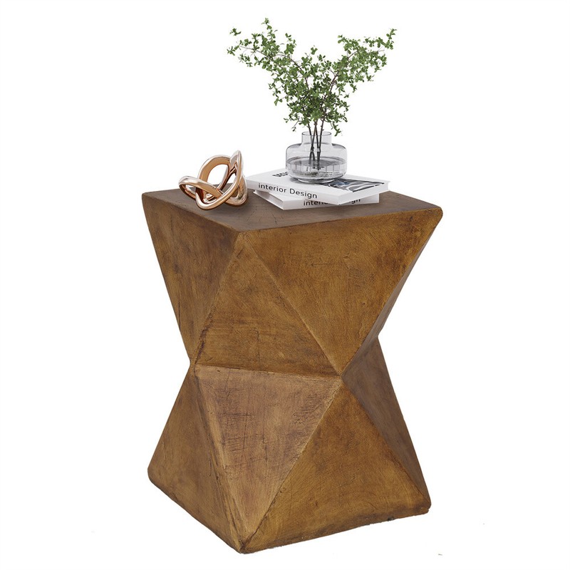 Outdoor Lightweight Concrete Side Table Concrete Stool End Table Accent Table gallery