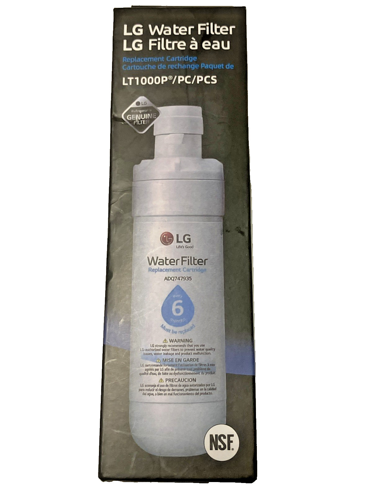 Genuine OEM LG Water Ice Filter Replacement Cartridge LT1000P/PC/PCS NEW Sealed gallery