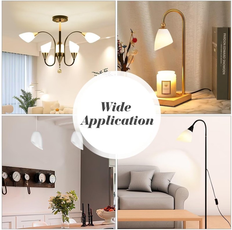 White Horseshoe Lamp Shade Replacement Covers 5 PCS for Floor Light Lamp New USA gallery