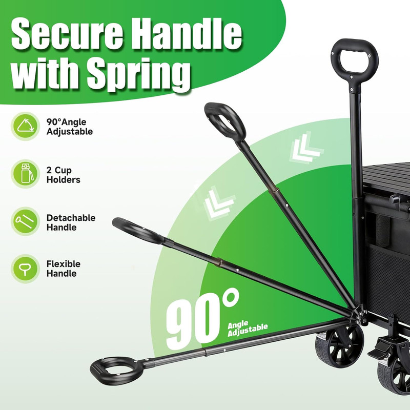 500LBS Collapsible Folding Wagon Carts with Table - 230L Large Foldable Collapsi gallery