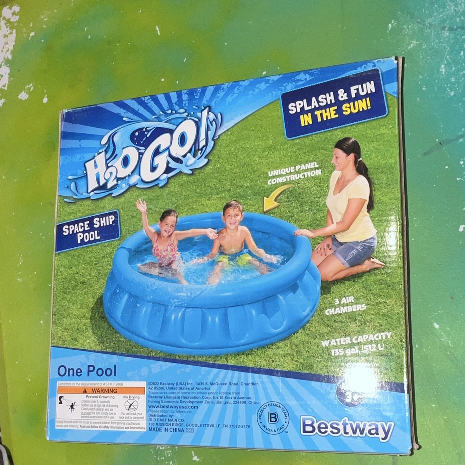 Bestway H2OGO! Space Ship Inflatable Pool 59.8" Round Blue 135 gal 3-Chamber gallery