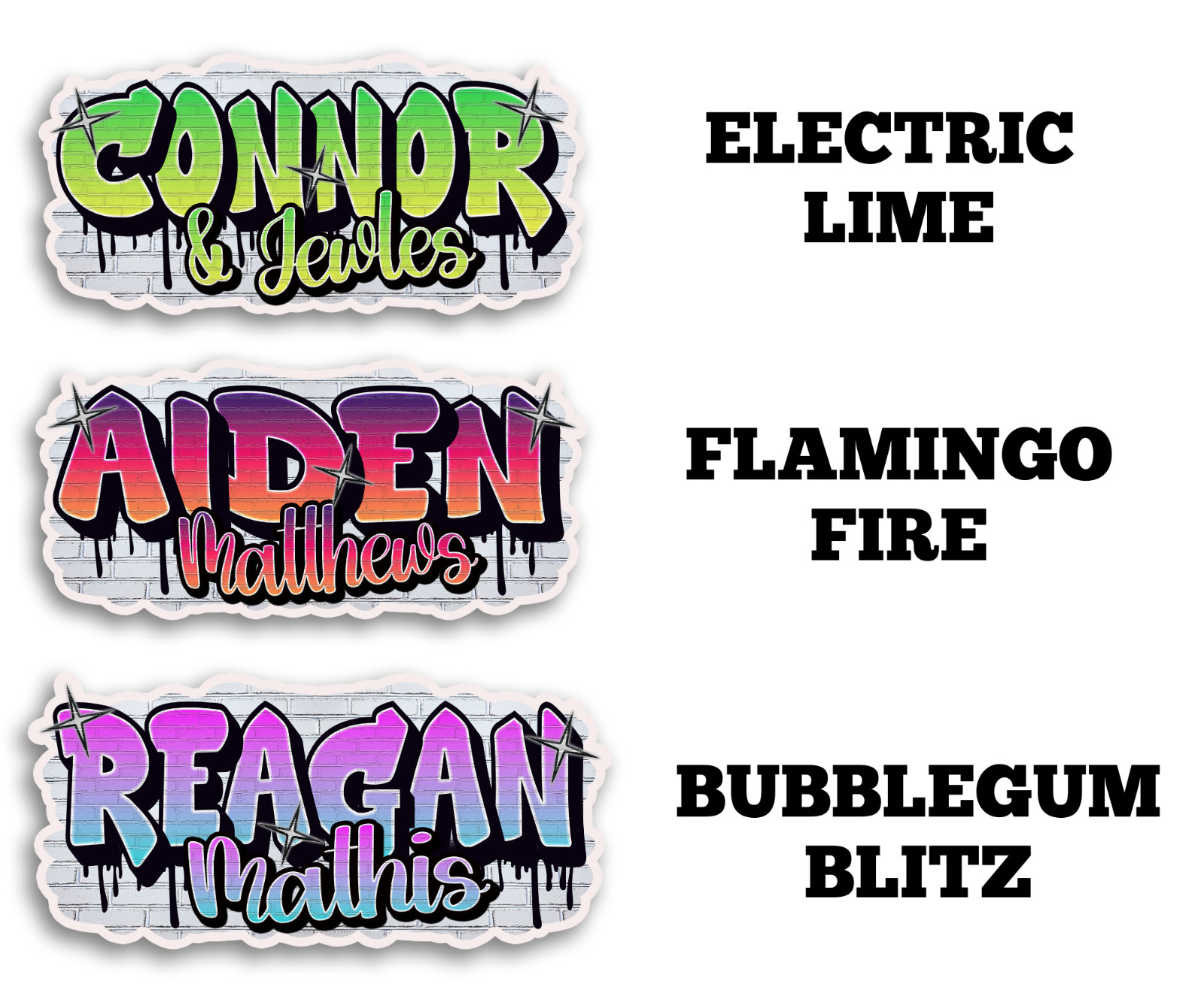 Personalized Graffiti Name Sticker Vinyl Decal Waterproof Urban Street Art Gift gallery
