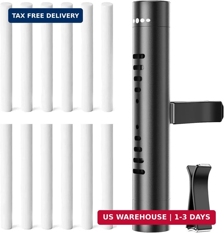 2pcs Car Air Freshener Diffuser Vent Clips，With 12 Odorless Refill Sticks,Essent gallery