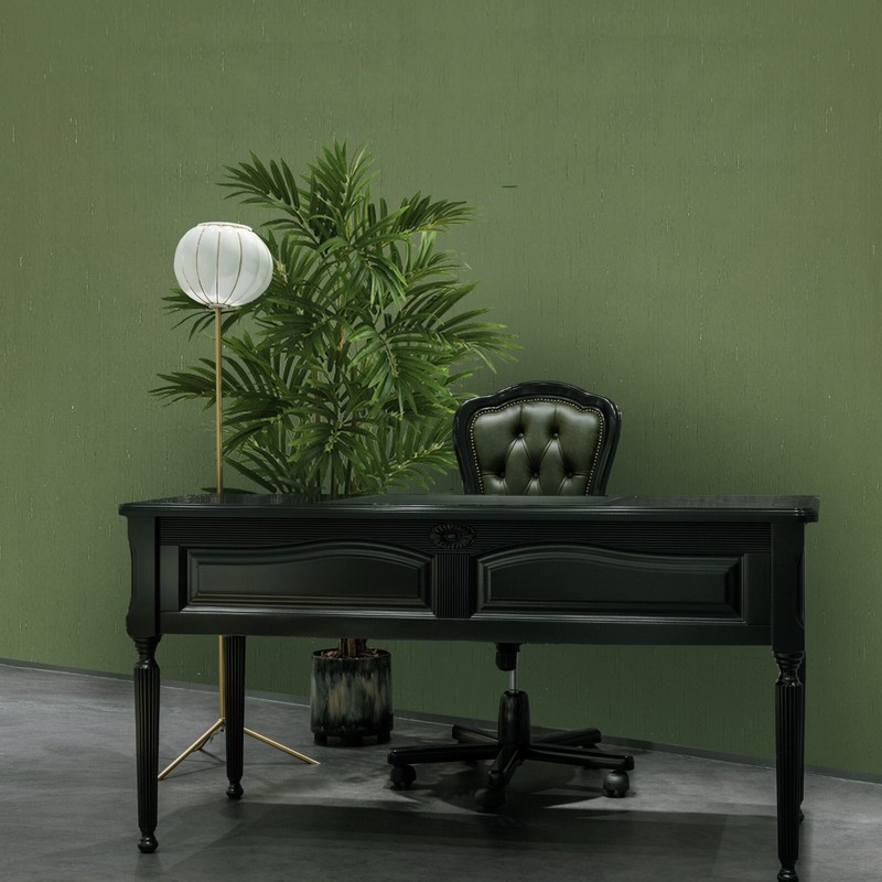 Olive green vertical silk natural thread fabric wallpaper modern wallcoverings gallery