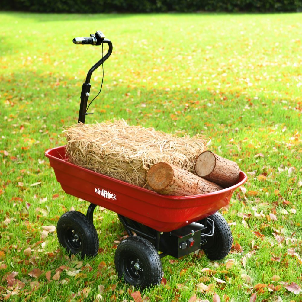 10" Tires Wheelbarrow Electric Powered Utility Cart Quick-Release Dumping Cart gallery