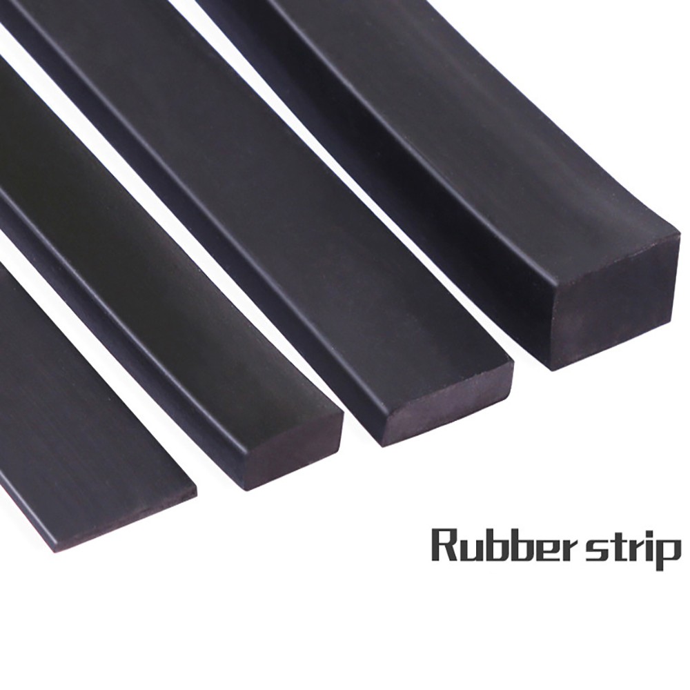 Solid Black Nitrile NBR Rubber Strip Oil-Resistant Sealing Strip - Various Sizes gallery