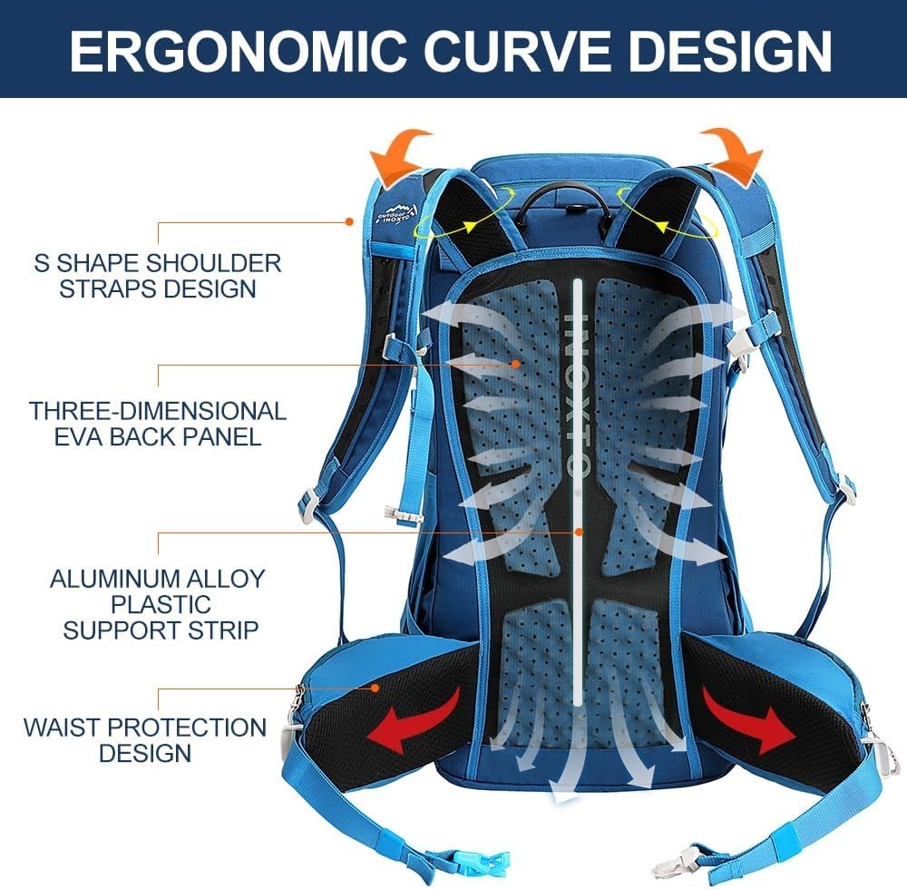 35L Hiking Backpack with 3Lwater bladder, Camping Backpack with Waterproof 4