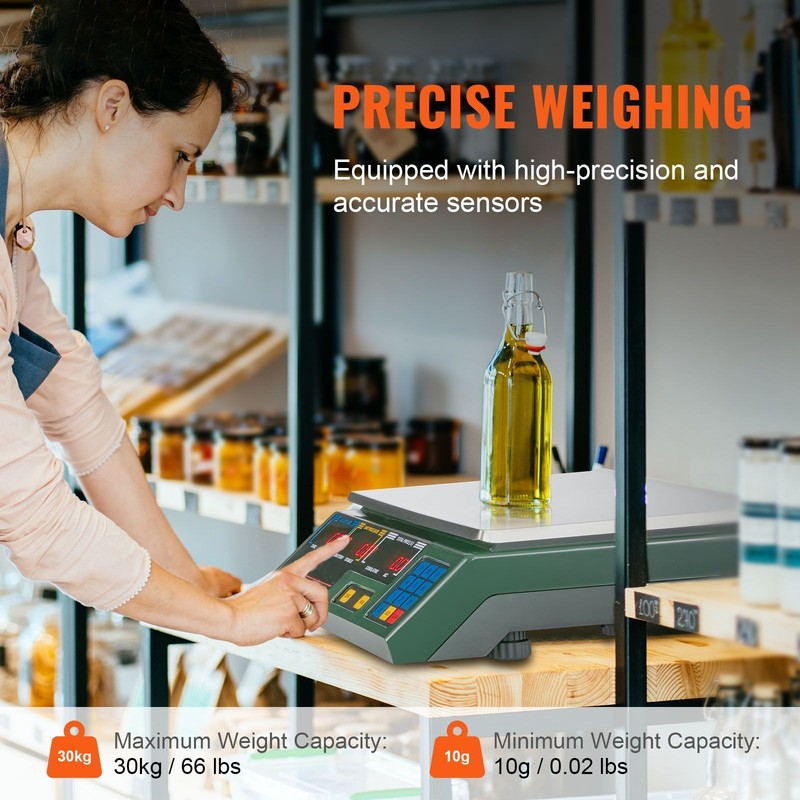 Electronic Price Computing Scale, 66 LB Digital Deli Weight Scales, LED Digital gallery