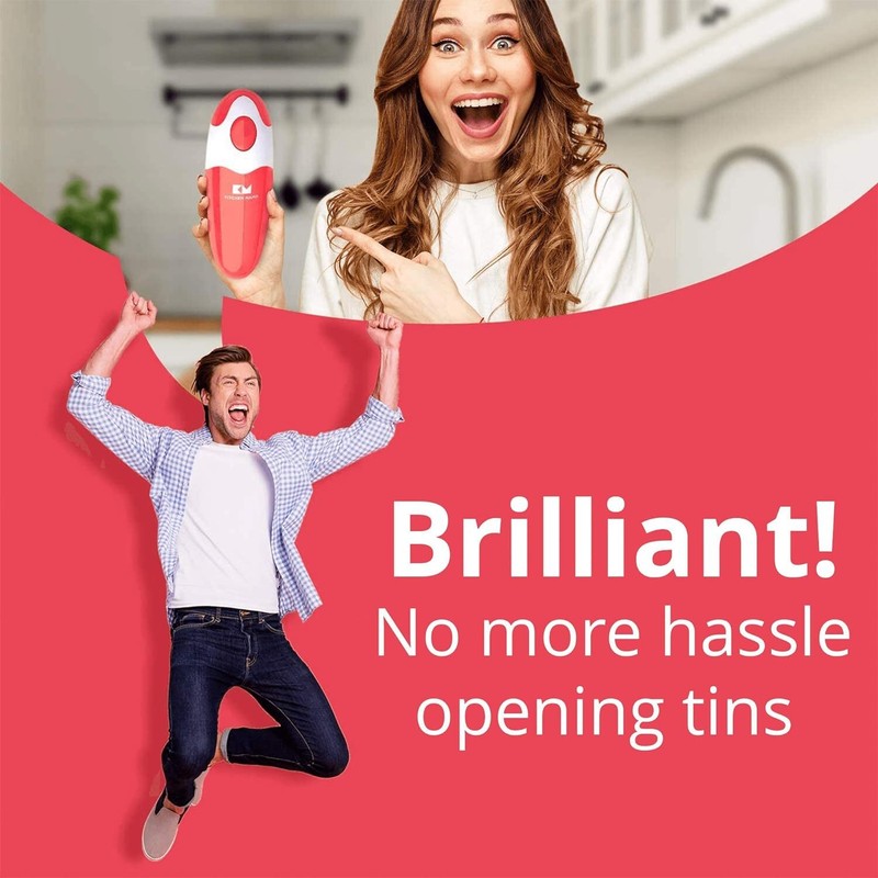 Kitchen Mama Automatic Can Opener Effortless Hands Free Kitchen Gadget Red gallery