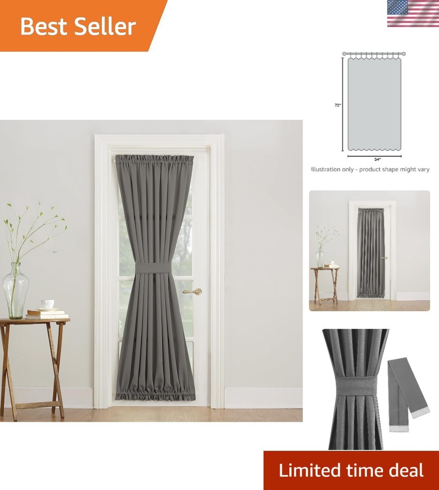 Versatile Energy Efficient Door Curtain, 54" x 72" Steel - Perfect for All Rooms