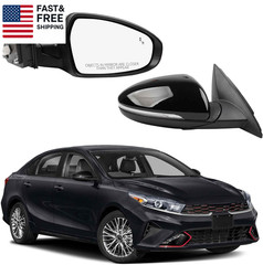 Passenger Side Mirror Compatible with 2019-2024 KIA Forte with Power Glass/Heate