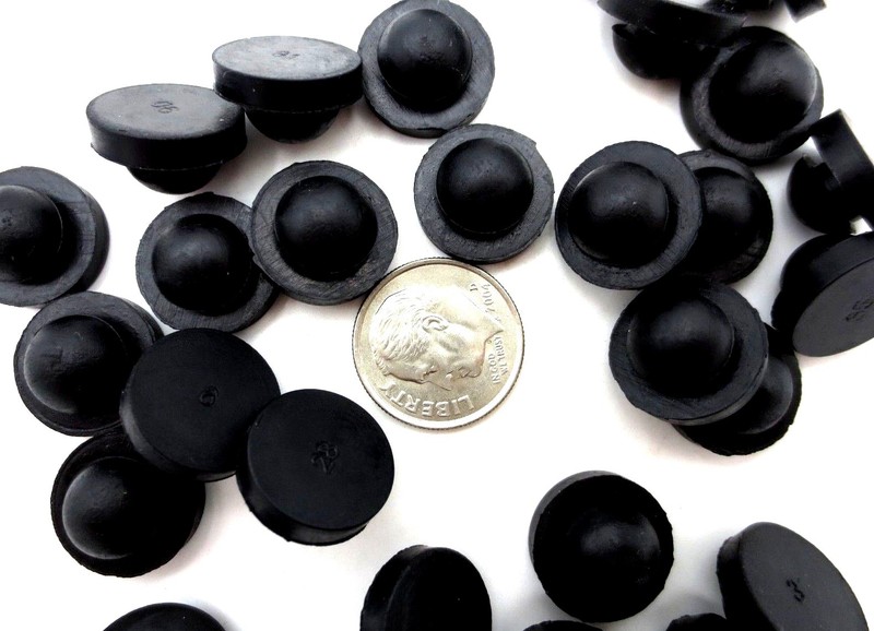 1/4" Grommet Bumper Rubber Stem Pad Push In 1/4" Hole 1/8" Panel, 9/16" OD Pad gallery