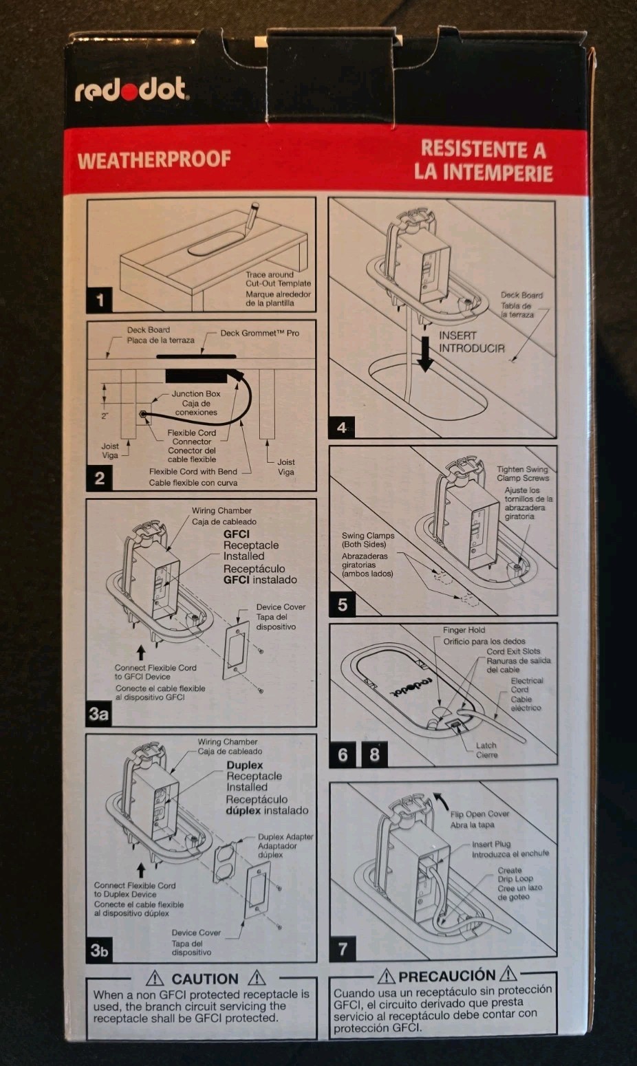 Red Dot Deck Grommet Pro - Hidden Outlet Box For Decking - Power Where You Need gallery
