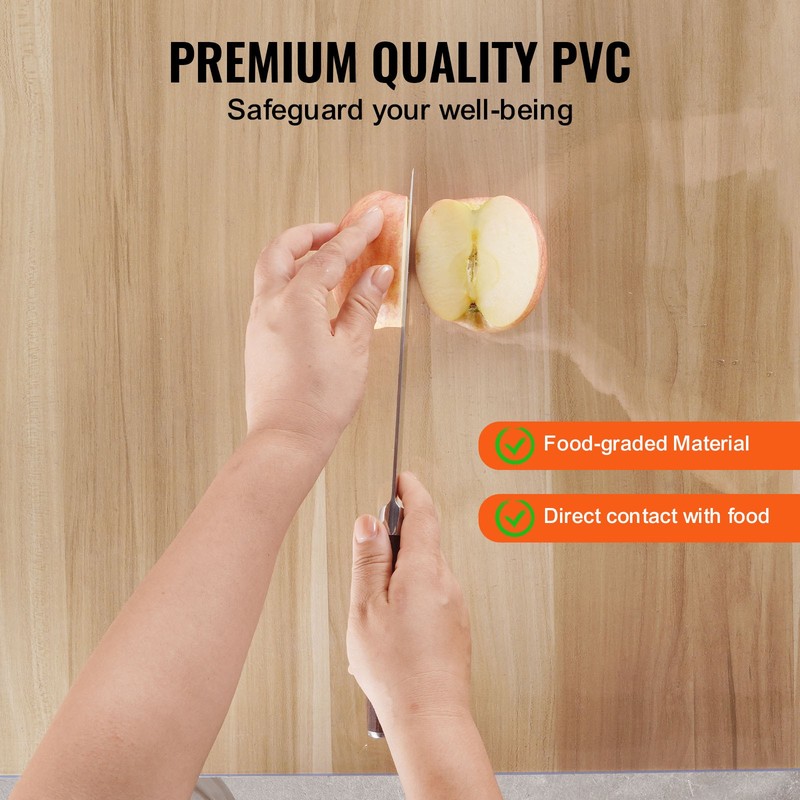VEVOR PVC Table Protector 36x54 Inch Clear Plastic Desk Protector 1.5mm Thick gallery