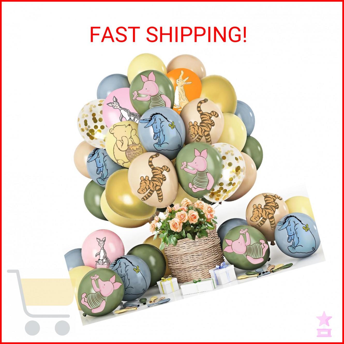 48PCS 12Inches Winnie Balloons for the Pooh Baby Shower Decorations，Winnie Ballo gallery