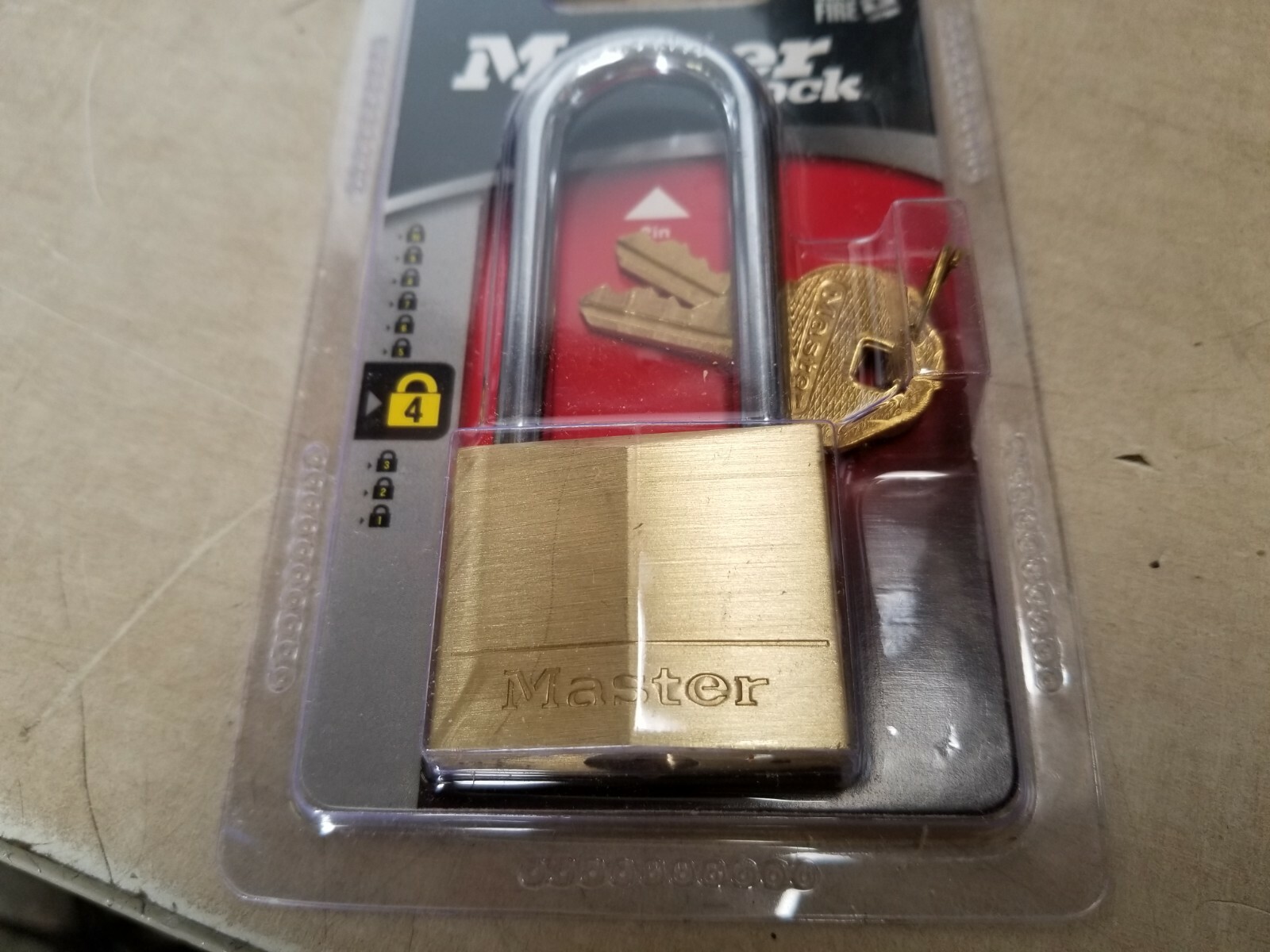 Master Lock 1-9/16 in (40mm) Wide Solid Brass Body Padlock 2in (51mm) 140DLH gallery
