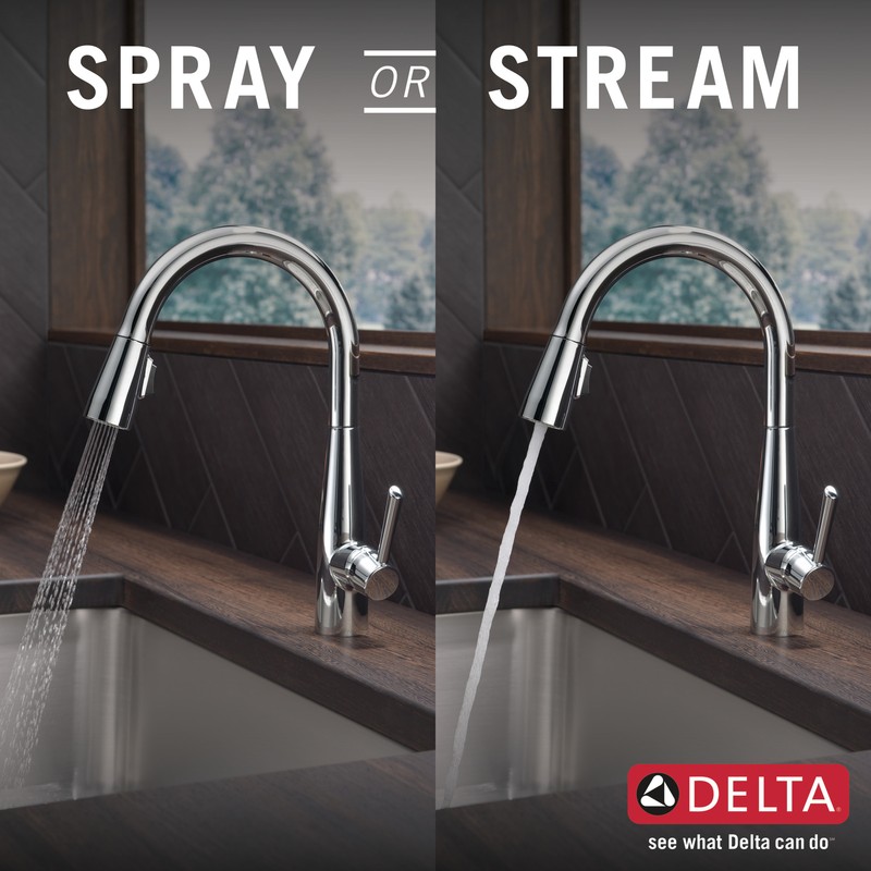 Delta Essa Pull-Down Kitchen Faucet Chrome-Certified Refurbished gallery