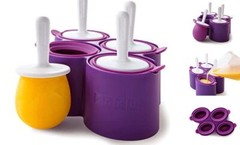 Round Pop Mold, 4 Easy-release Silicone Popsicle Mold With Sticks and Drip