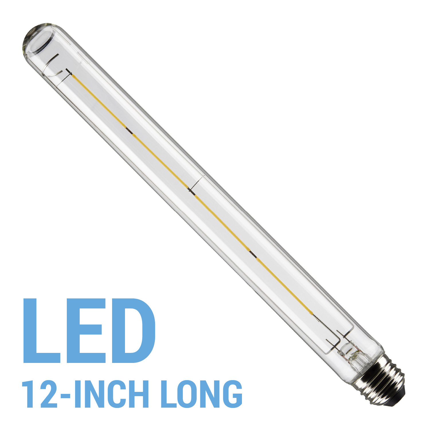 1 Pack Satco S9582 LED Filament 12-Inches Bulb 8W =60W T9 Clear E26 120V 2700K gallery