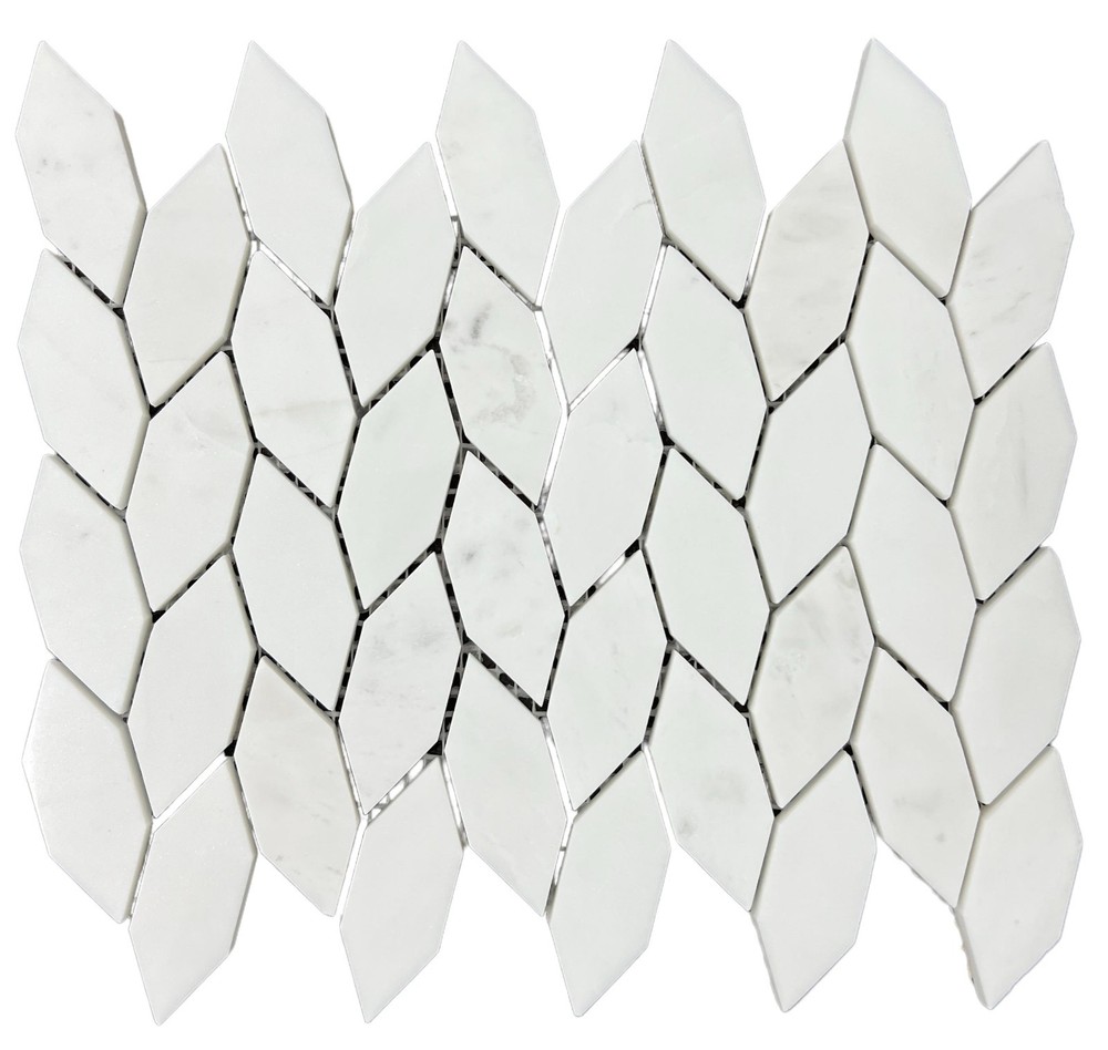 Dolomite Marble Leaf Pattern Mosaic Tile