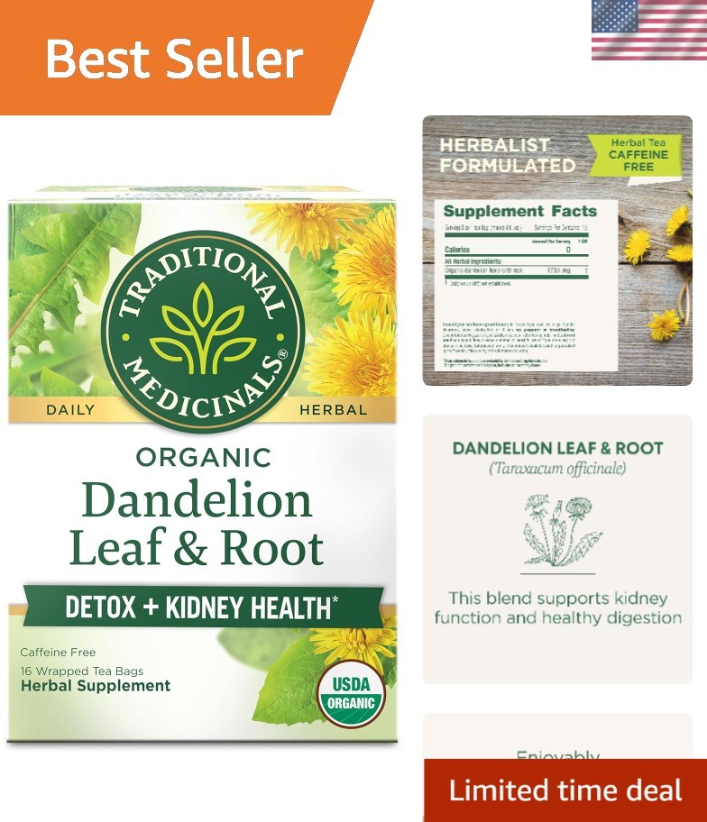Organic, Dandelion Leaf & Root - Dandelion Root Tea, Supports Normal Detox + ... gallery