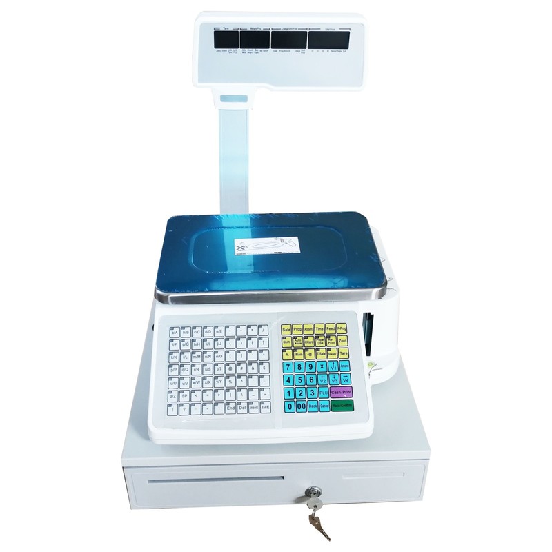 Digital Screen Electronic Scale 30kg/66lb Capacity with Cashbox Ppright Rods gallery