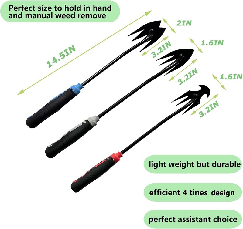 3Pcs Weed Puller Tool Garden Weed Pulling Tool,Portable Garden Weeder Tool,Garde gallery