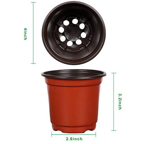 Augshy Nursery Pot, 110 Pcs 4" Plastic Assorted Sizes , Number of Itemss gallery
