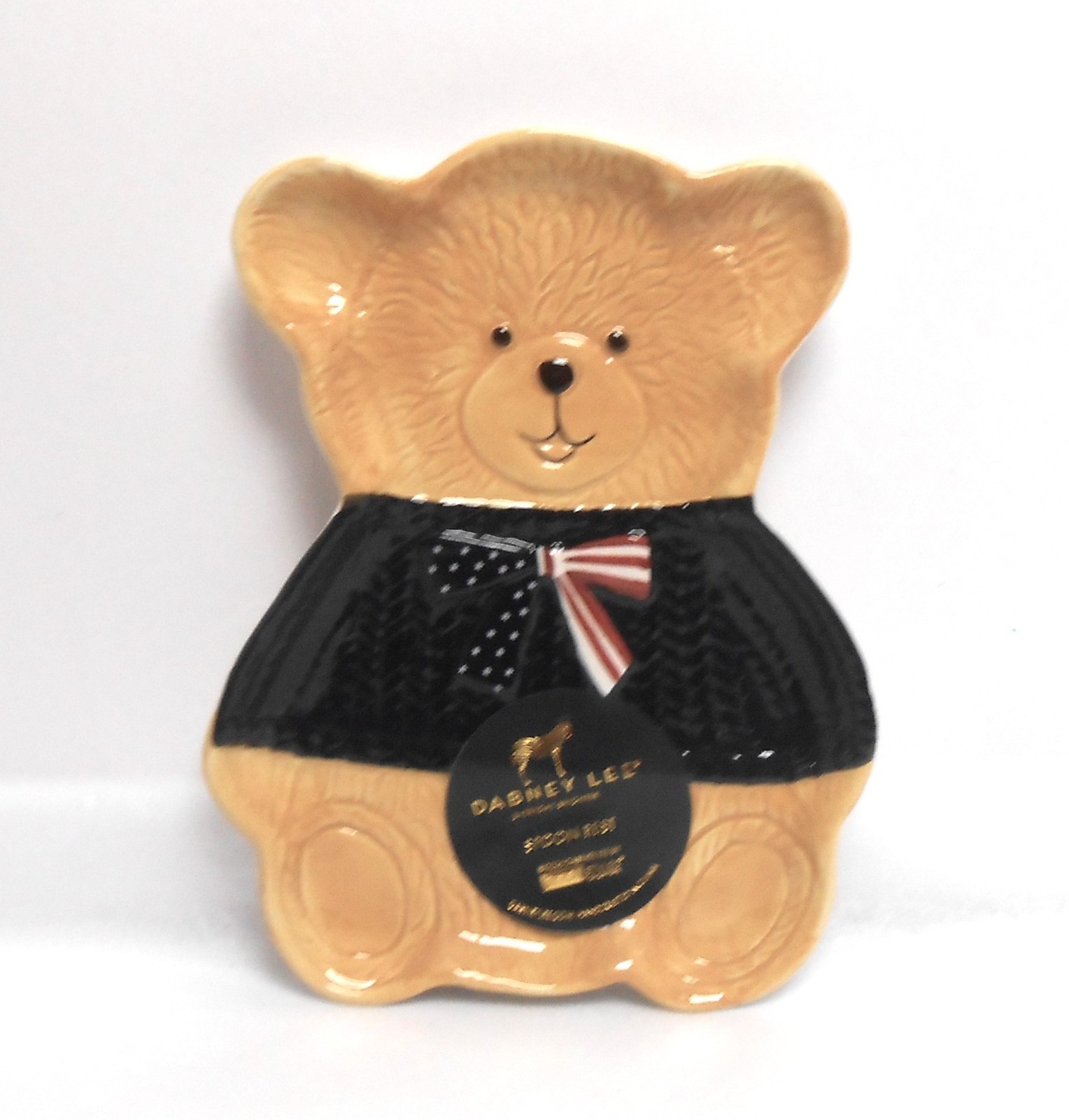 Dabney Lee Ceramic Spoon Rest American Patriotic Teddy Bear gallery