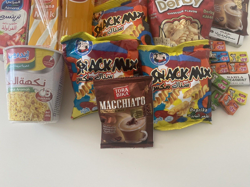 Rare Middle Eastern Exotic Snacks, Drinks And Candy Box 30 Pc gallery