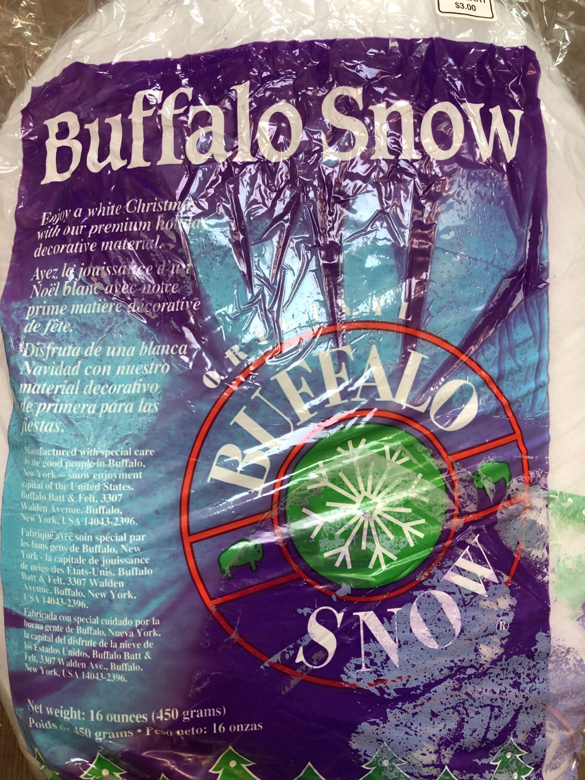 B00510 White Buffalo Snow Blanket, Polyester, 45 x 99-In. - Quantity 12 NOS gallery