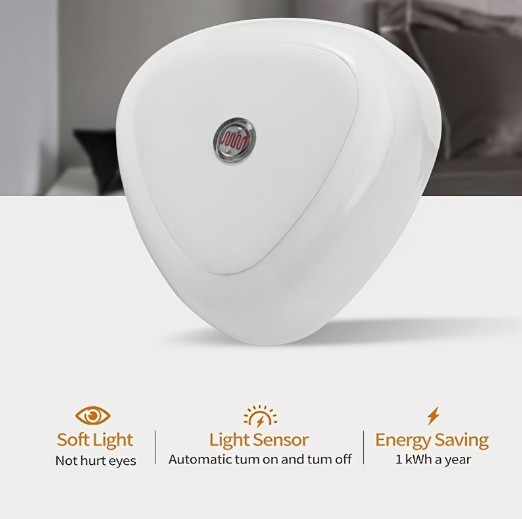 4 Pack Plug In Motion Sensor Night Light LED Dusk to Dawn Auto Hallway Bathroom gallery