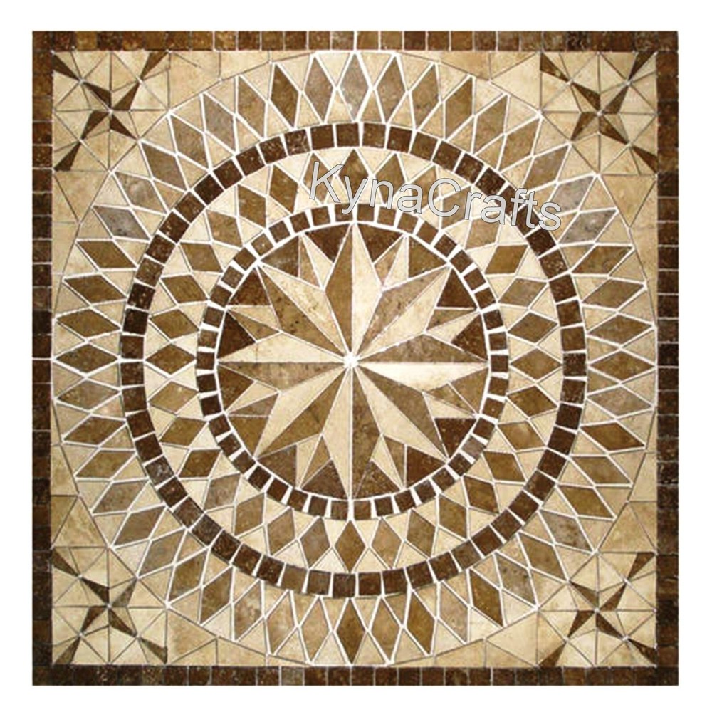 Minimal Marble Entryway Table Top Stone Inlay Work Coffee Table for Home Decor
