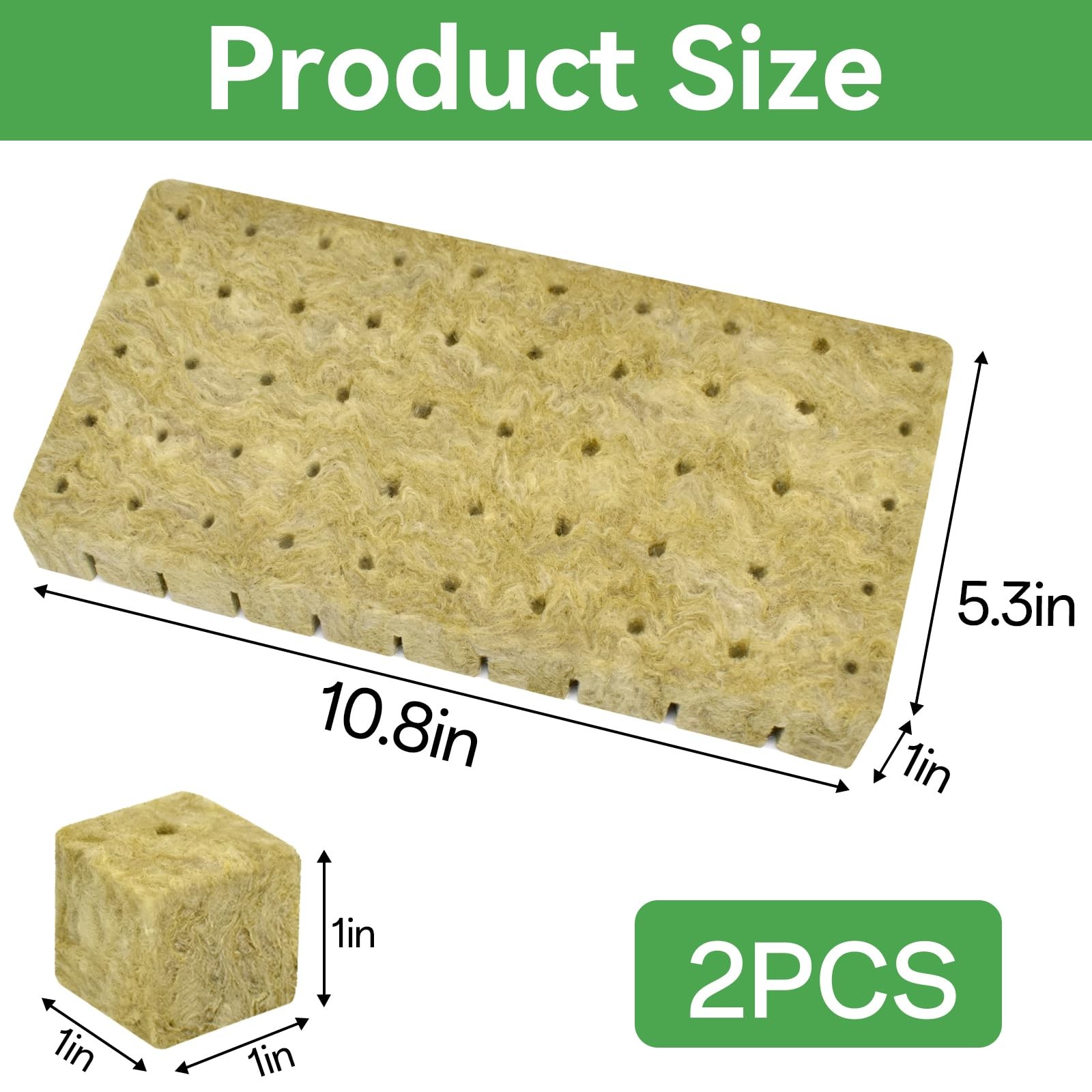 100PCS 1Inch Rockwool Cubes for Seed Starting, Hydroponics, and Cloning gallery
