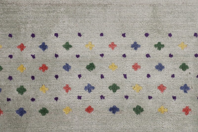 Gray Wool Bordered Design Square Gabbeh Handmade Living Room Rug Carpet 9'x10' gallery