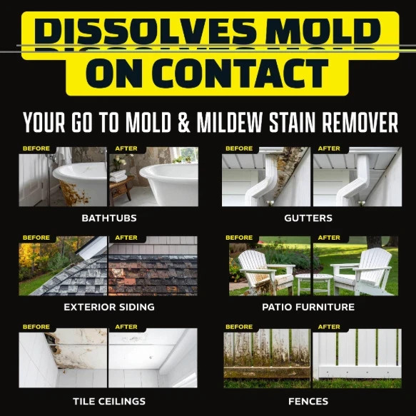 Alien Power Stain Remover Kit – Mold, Mildew & Algae Cleaner with Spray Bottle gallery