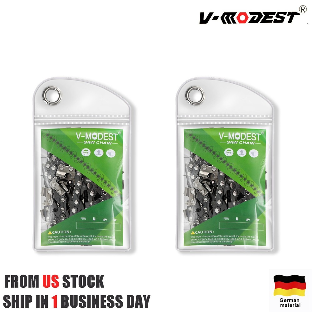 2 12'' Chainsaw Chain Fits V-MODEST 2511 1/4" PITCH Bar Saw Chain 1/4" .043 64DL