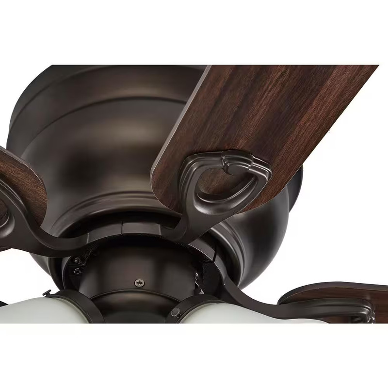 Ceiling Fan LED Light 44 Inch Flush Mount Oiled Bronze Reversible Blades gallery