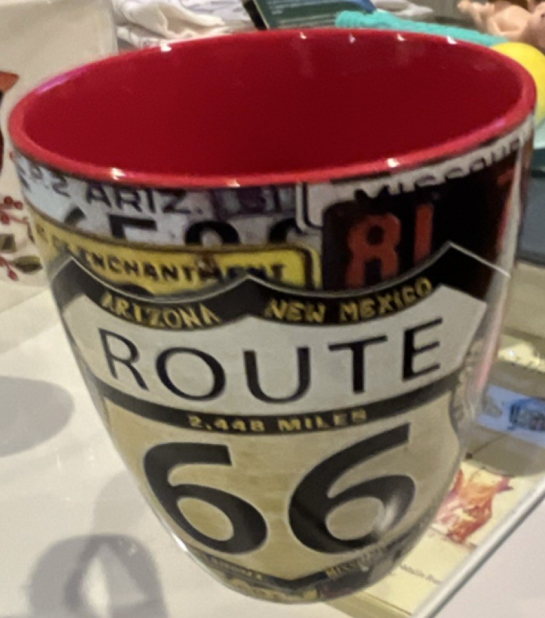 Route 66 License Plate Design Ceramic Coffee Mug Red Interior gallery