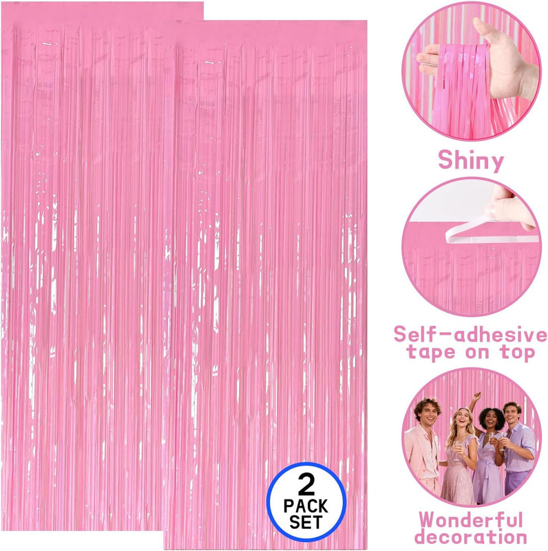 7-Pack Graduation Party Decorations Set, 3 Pink Graduation Tablecloths 54X108In, gallery