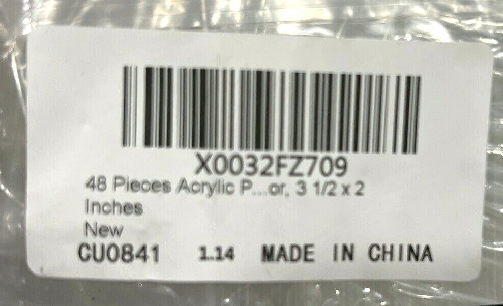 48 Pieces Acrylic Place Name Cards Holders For Tabletop 3.54" x 1.97" (20-Pakcs) gallery