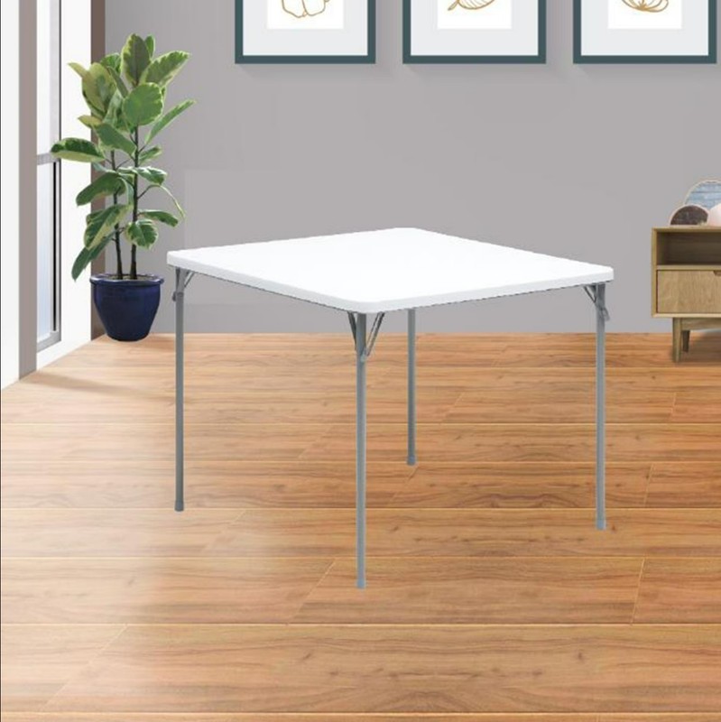 Mainstays 34" Fixed Table Top Folding Legs Card Table, White gallery