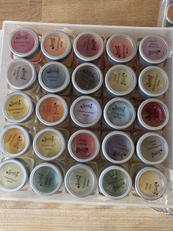Scentsy Testers 130 Samples Many Retired w/ Case Wickless Melts gallery