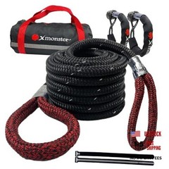 7/8“x30′ Kinetic Recovery Rope & 100% Nylon Towing Rope 29,000lbs Breaking