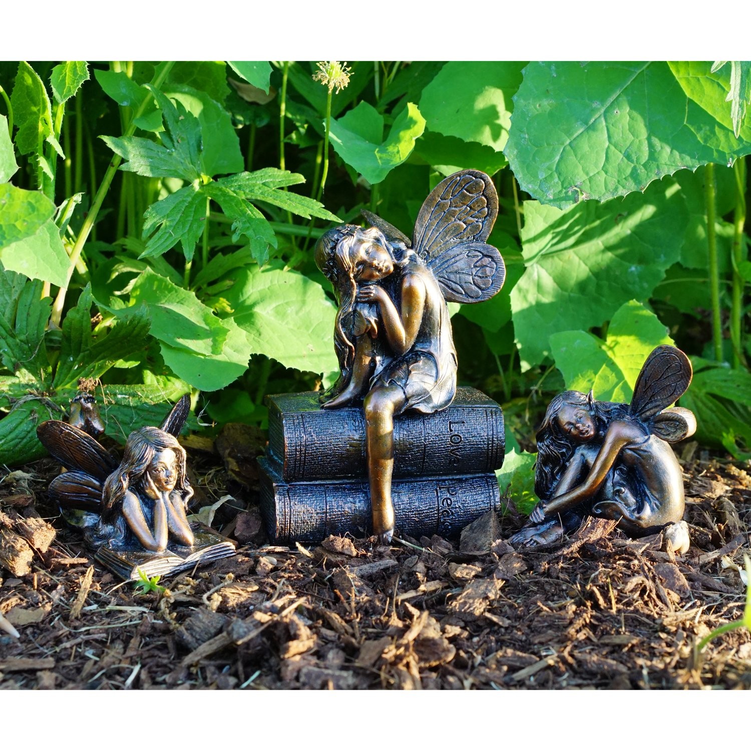 Miniature Garden Fairy Napping Statue for Terrariums Small Decor gallery
