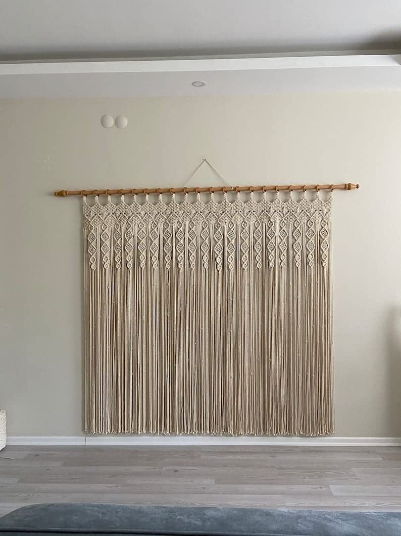 Macrame Bohemian Décor, Wall Hanging, Wall Décor, Macramé Curtain gallery