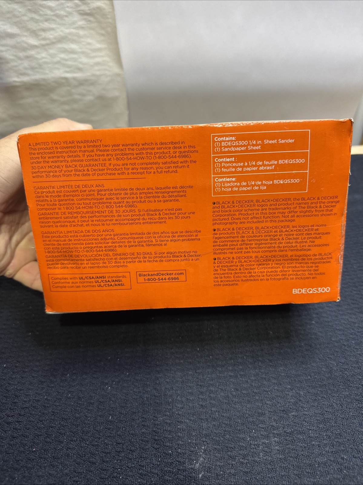 BLACK + DECKER BDEQS300 1/4 Sheet Sander. New Opened Box. gallery