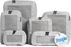 Aerotrunk Compression Packing Cubes for Travel – Luggage Organizer Bags – 6-Pack