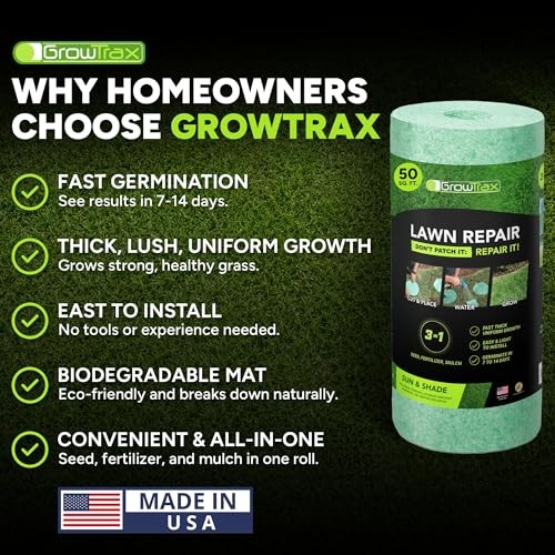 Biodegradable Grass Seed Mat, Year Round Green - 50 Sq Ft Quick Fix 50sqft gallery